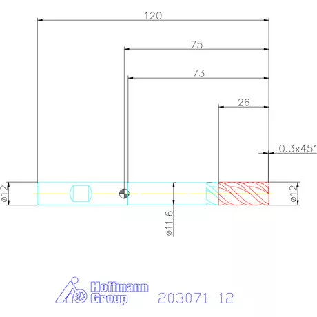 Garant VHM nagyoló maró MTC 12 mm