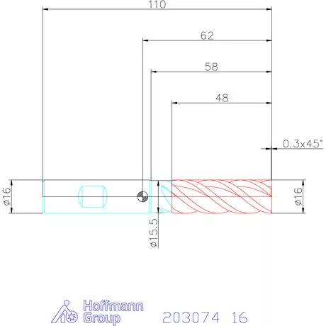 Holex Holex Pro UNI VHM nagyoló maró HPC 16 mm