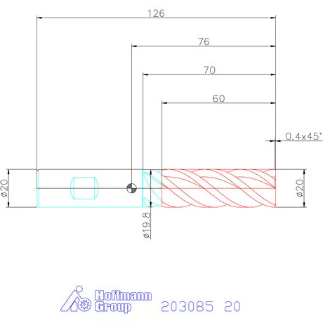 Holex VHM maró forgácstörőkkel HPC 20 mm