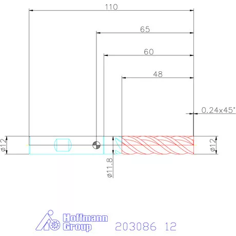 Holex VHM maró forgácstörőkkel TPC 12 mm