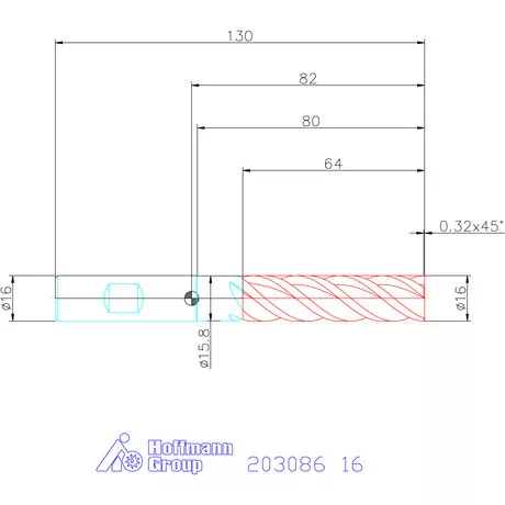 Holex VHM maró forgácstörőkkel TPC 16 mm