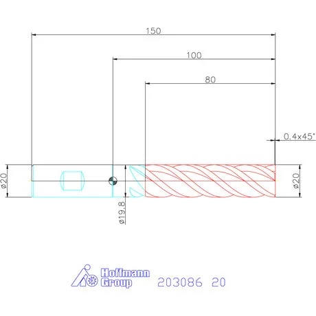Holex VHM maró forgácstörőkkel TPC 20 mm