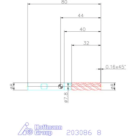 Holex VHM maró forgácstörőkkel TPC 8 mm
