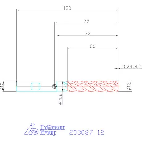 Holex VHM maró forgácstörőkkel TPC 12 mm