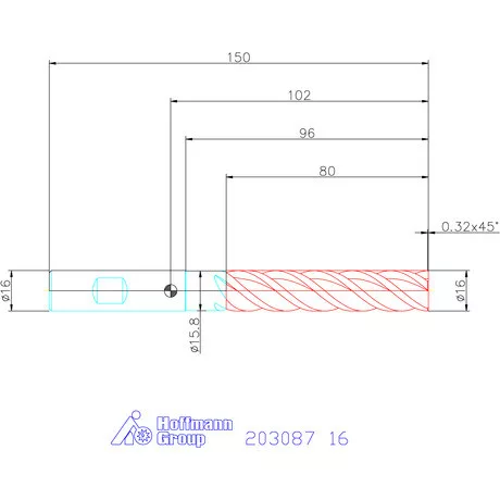 Holex VHM maró forgácstörőkkel TPC 16 mm