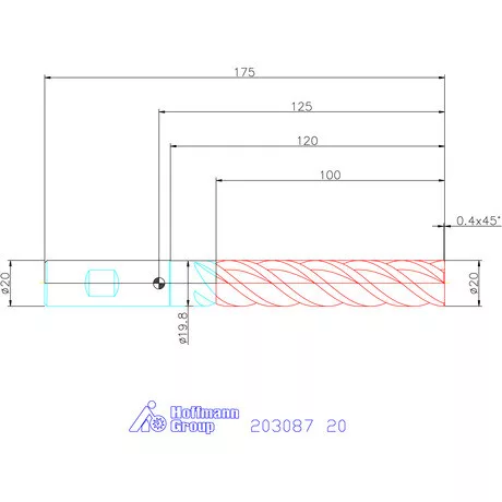 Holex VHM maró forgácstörőkkel TPC 20 mm