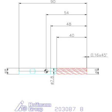 Holex VHM maró forgácstörőkkel TPC 8 mm