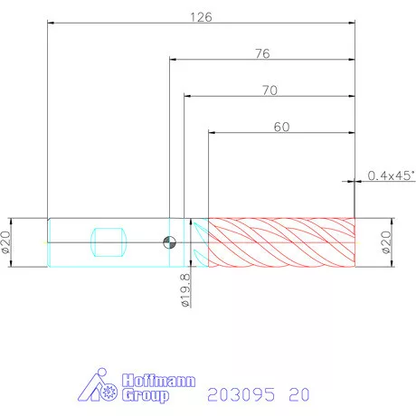 Holex VHM maró forgácstörőkkel TPC 20 mm