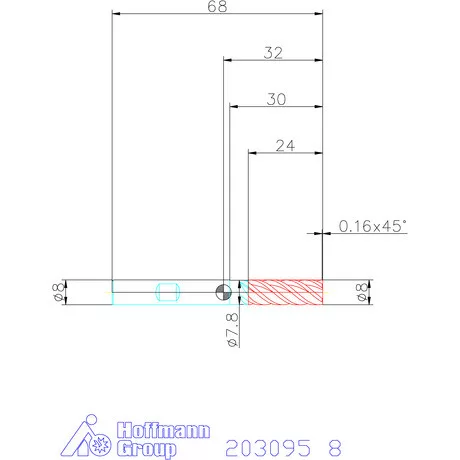 Holex VHM maró forgácstörőkkel TPC 8 mm