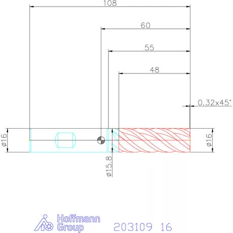 Holex VHM maró forgácstörőkkel HPC 16 mm