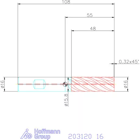 Garant Garant Master INOX VHM maró forgácstörővel és belső hűtéssel TPC 16 mm