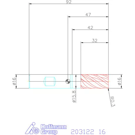 Garant Garant Master Titan VHM maró több forgácstörővel TPC 16 mm
