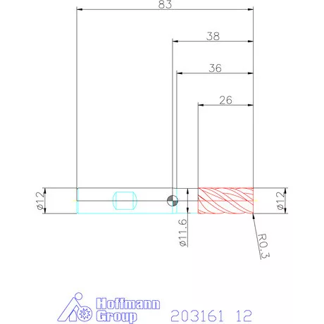 Garant Garant Master Ni-Based VHM szármaró HPC / TPC 12 mm