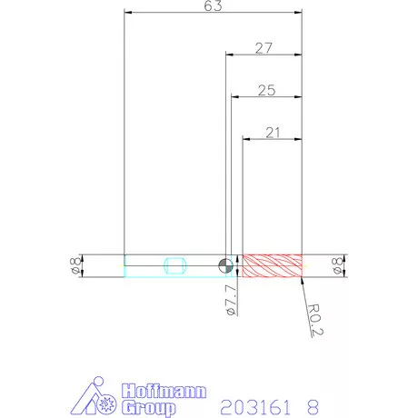 Garant Garant Master Ni-Based VHM szármaró HPC / TPC 8 mm