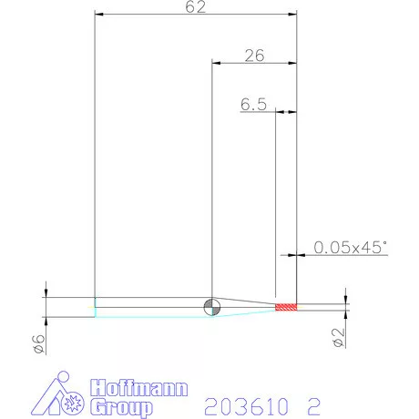 Holex VHM maró 2 mm
