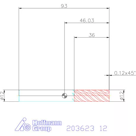 Holex Holex Pro Steel VHM simító maró HPC 12 mm