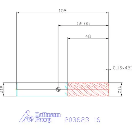 Holex Holex Pro Steel VHM simító maró HPC 16 mm