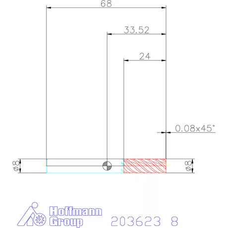 Holex Holex Pro Steel VHM simító maró HPC 8 mm