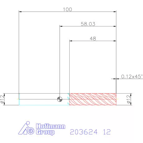 Holex Holex Pro Steel VHM simító maró HPC 12 mm