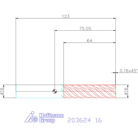 Holex Holex Pro Steel VHM simító maró HPC 16 mm