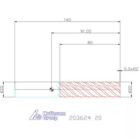 Holex Holex Pro Steel VHM simító maró HPC 20 mm