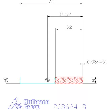 Holex Holex Pro Steel VHM simító maró HPC 8 mm