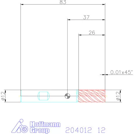 Garant Garant Master Steel VHM simítómaró HPC 12 mm