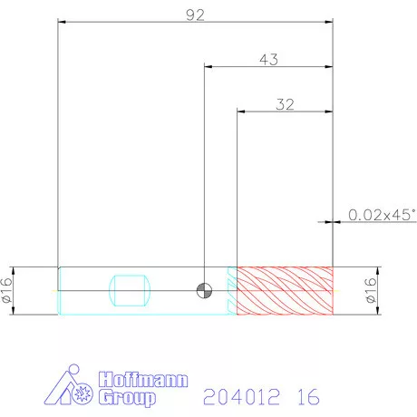 Garant Garant Master Steel VHM simítómaró HPC 16 mm