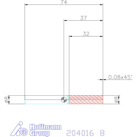 Garant Garant Master Steel VHM simító maró HPC 8 mm