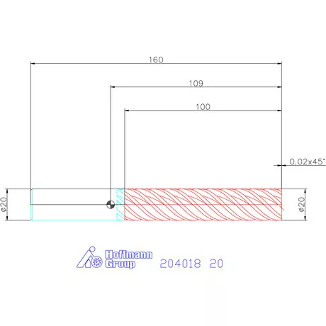 Garant Garant Master Steel VHM simító maró HPC 20 mm