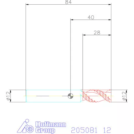 Garant VHM forgácstörős maró MTC 12 mm