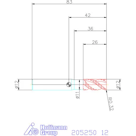 Garant Garant Master Alu SlotMachine VHM nagyoló maró HPC 12 mm