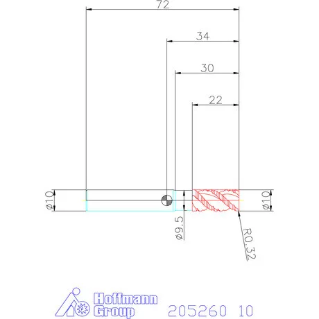 Holex VHM nagyoló maró HPC 10 mm