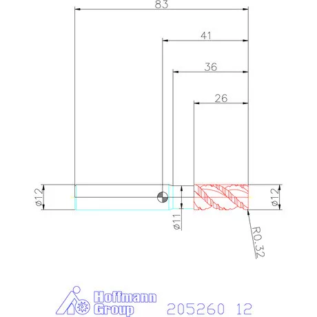 Holex VHM nagyoló maró HPC 12 mm