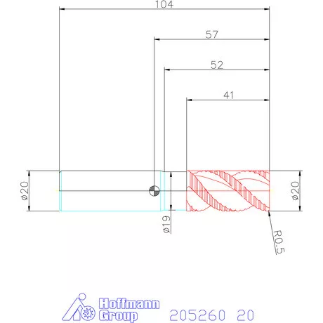 Holex VHM nagyoló maró HPC 20 mm