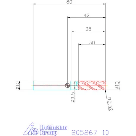 Garant Garant Master Alu SlotMachine VHM nagyoló maró belső hűtéssel HPC / TPC 10 mm
