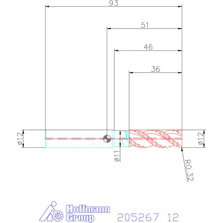 Garant Garant Master Alu SlotMachine VHM nagyoló maró belső hűtéssel HPC / TPC 12 mm
