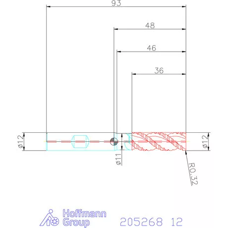 Garant Garant Master Alu SlotMachine VHM nagyoló maró belső hűtéssel HPC / TPC 12 mm