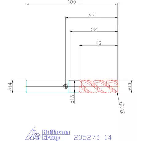 Holex VHM nagyoló maró HPC 14 mm