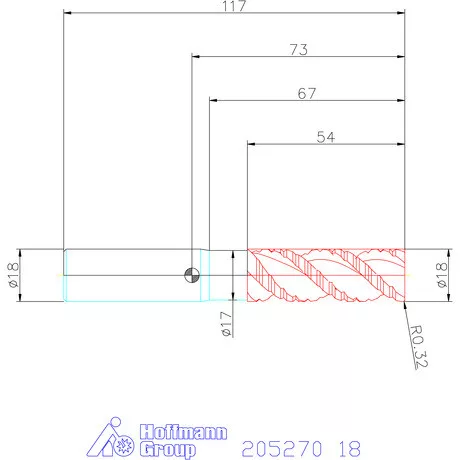 Holex VHM nagyoló maró HPC 18 mm