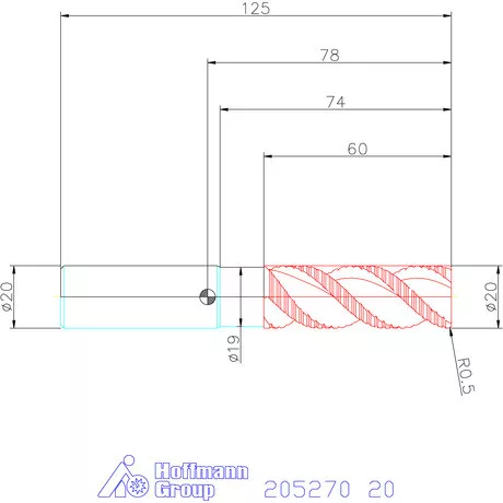 Holex VHM nagyoló maró HPC 20 mm