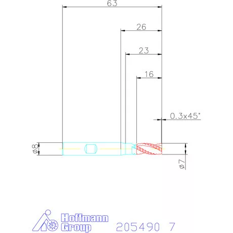 Garant VHM nagyoló maró HPC 7 mm