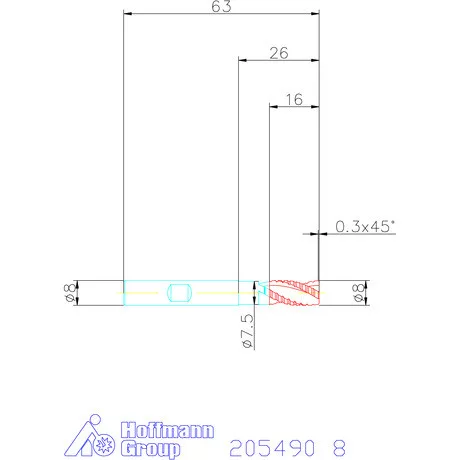 Garant VHM nagyoló maró HPC 8 mm