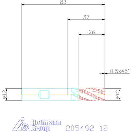 Holex VHM nagyoló maró HPC 12 mm