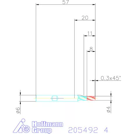 Holex VHM nagyoló maró HPC 4 mm