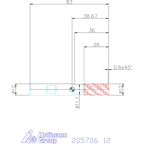 Holex Holex Pro Steel VHMnagyoló maró HPC 12 mm