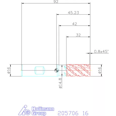 Holex Holex Pro Steel VHMnagyoló maró HPC 16 mm
