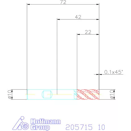 Holex VHM nagyoló maró MTC 10 mm