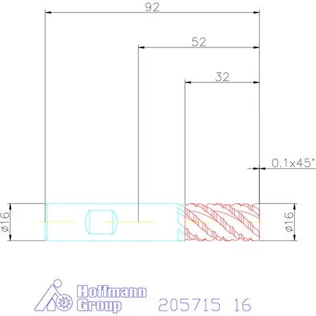 Holex VHM nagyoló maró MTC 16 mm
