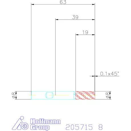Holex VHM nagyoló maró MTC 8 mm